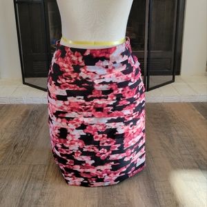 White House/Black Market - Black and pink layered skirt
